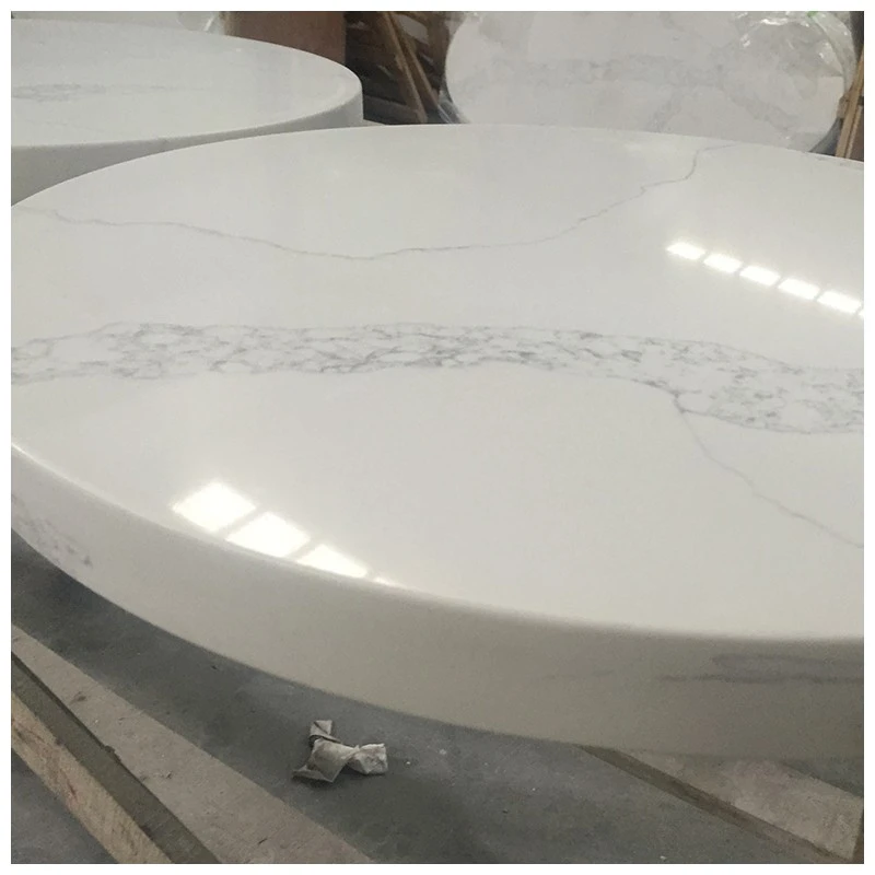 White Quartz Round Coffee Table