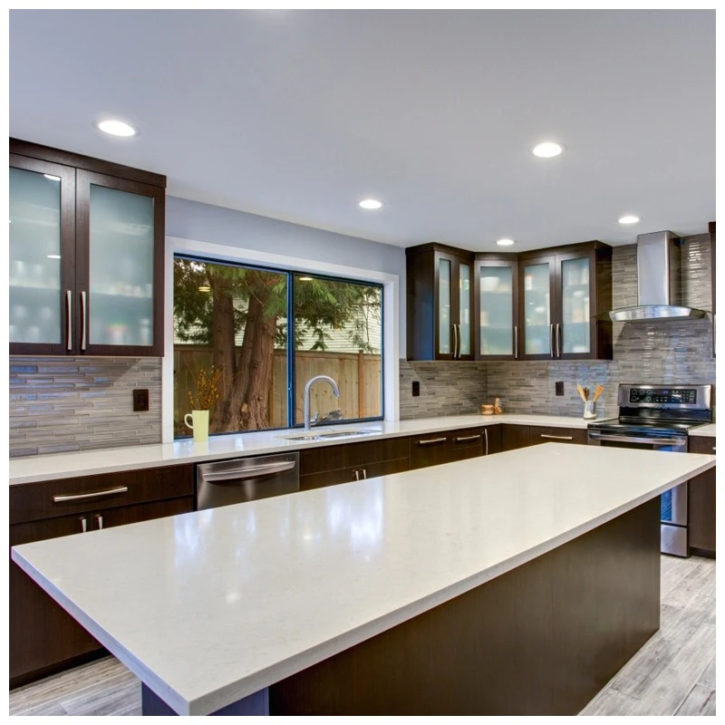 White and Grey Vein Quartz Island Tops