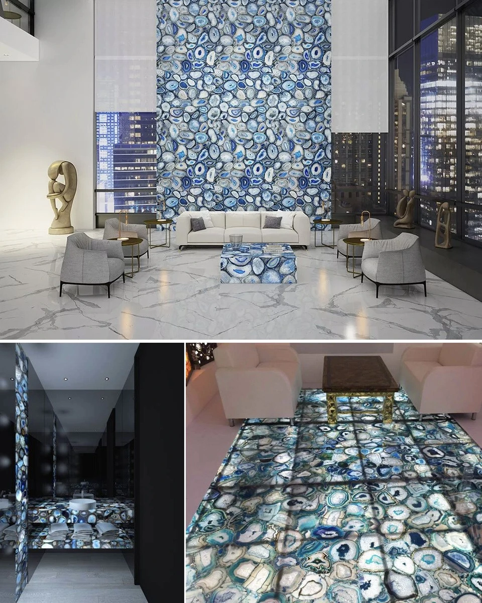 Blue Agate Stone Interior projects