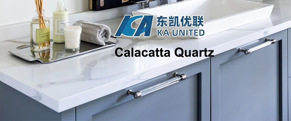 Calacatta White Quartz bathroom top