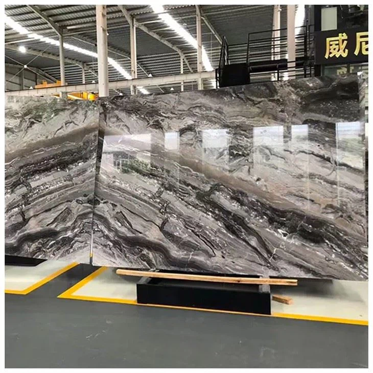 Arabescato Grigio Brown Marble Slab