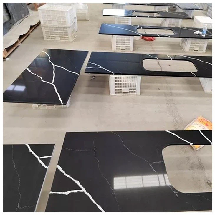 black with white vein quartz