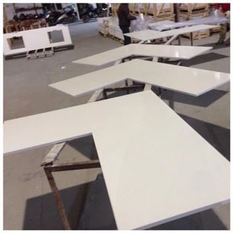 משטחי מטבח טהור לבן קוורץ