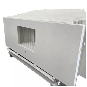 משטח קוורץ לבן נוצץ