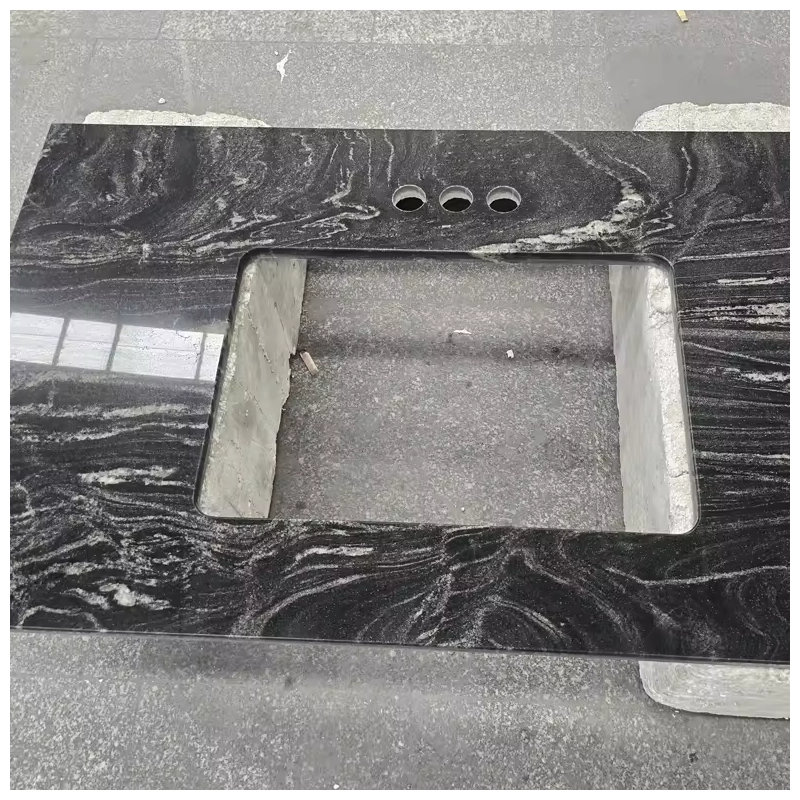 Cosmic Black Granite Bathroom Countertops