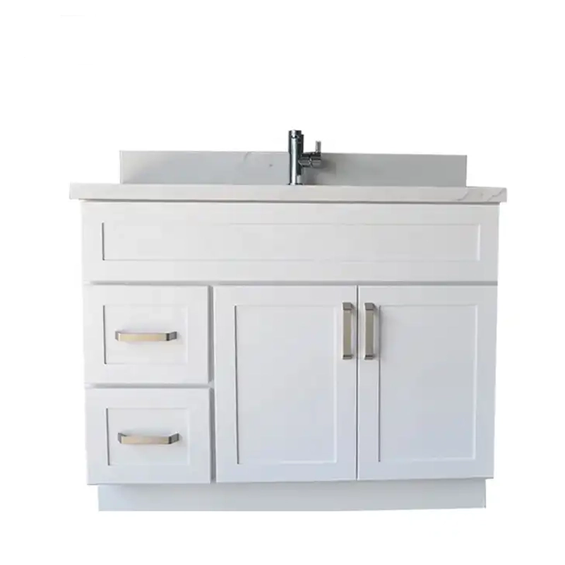 White Painted Bathroom Vanity Cabinet Sets