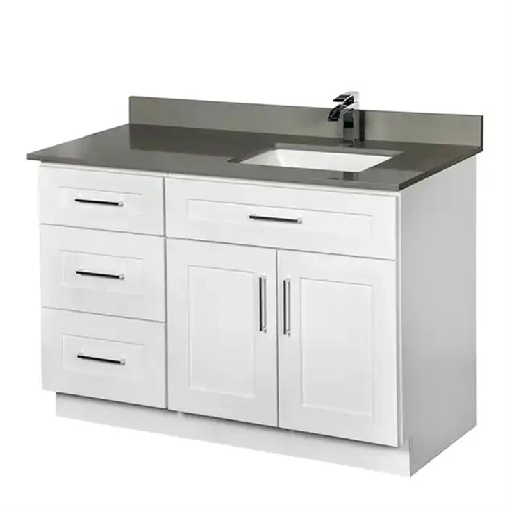 White Painted Bathroom Cabinets